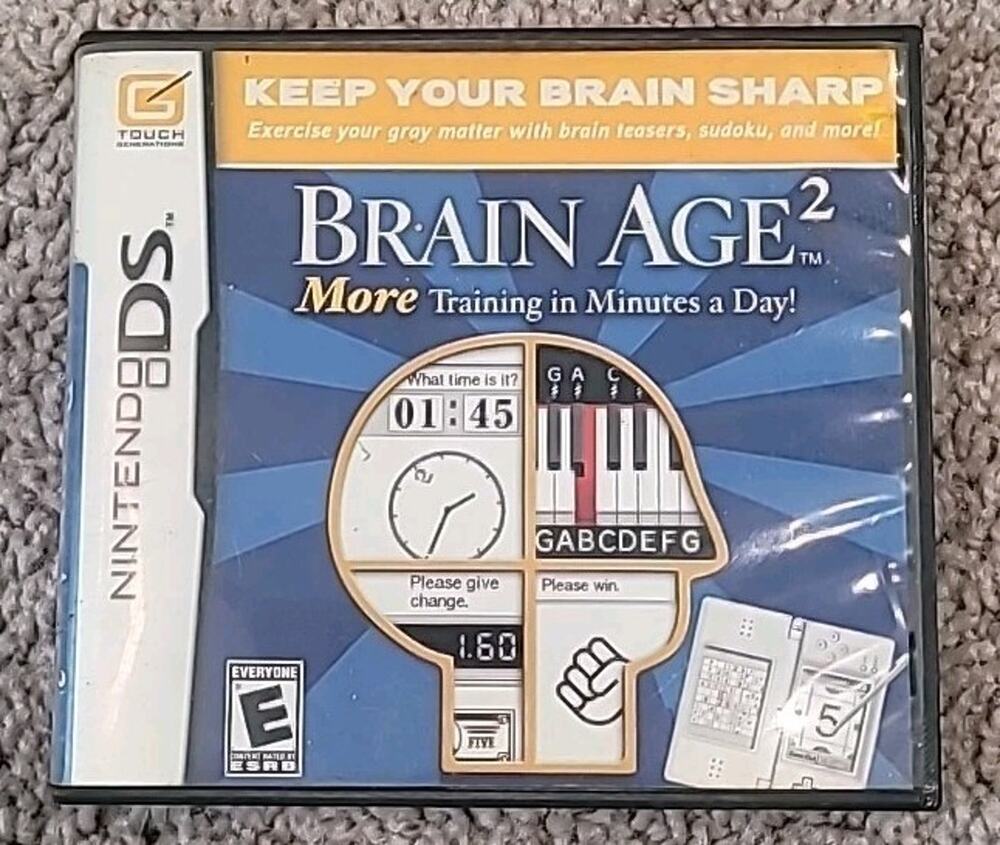 Brain Age 2 Nintendo DS Game Tested Working Authentic